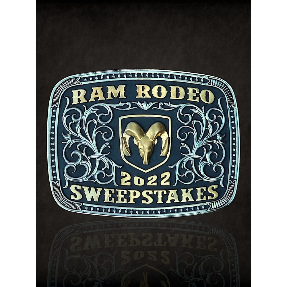 Montana Silversmiths Ram Rodeo Sweepstakes Belt Buckle 2022 New!‎